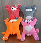 Кот Саймон на присосках. Цвет на выбор. 13 см. 400 руб